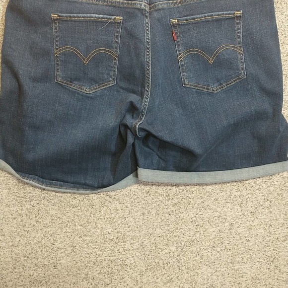Levis Mid-Rise Denim Jean Mid Length Shorts Womens Size 22 - Picture 10 of 15
